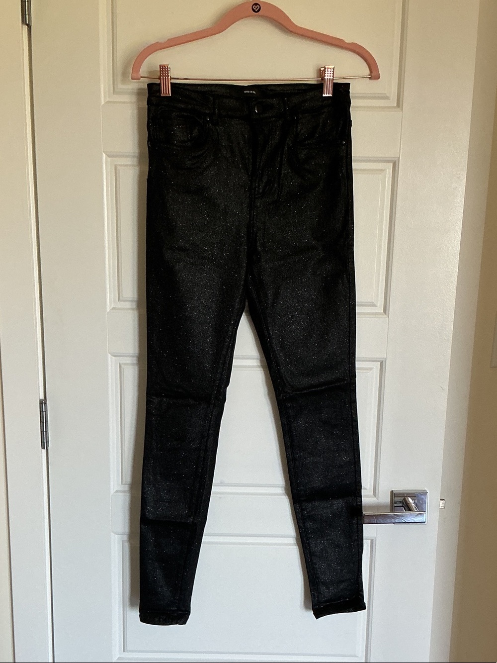Vero Moda Black Sparkle Skinny Jeans
